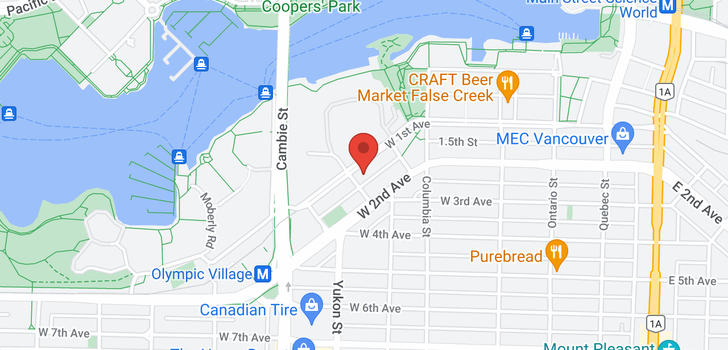 map of 1605 288 W 1ST AVENUE